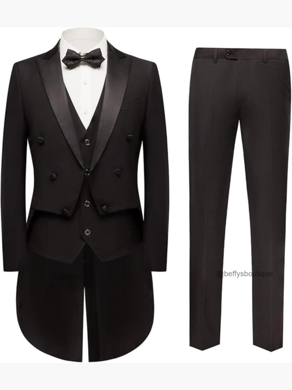 Slim Fit 3-Piece Suit with Waistcoat, Formal Tuxedo for Weddings & Prom
